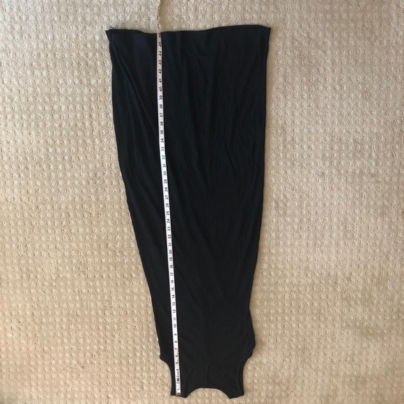 Black ribbed maxi dress - Picture 3 of 4